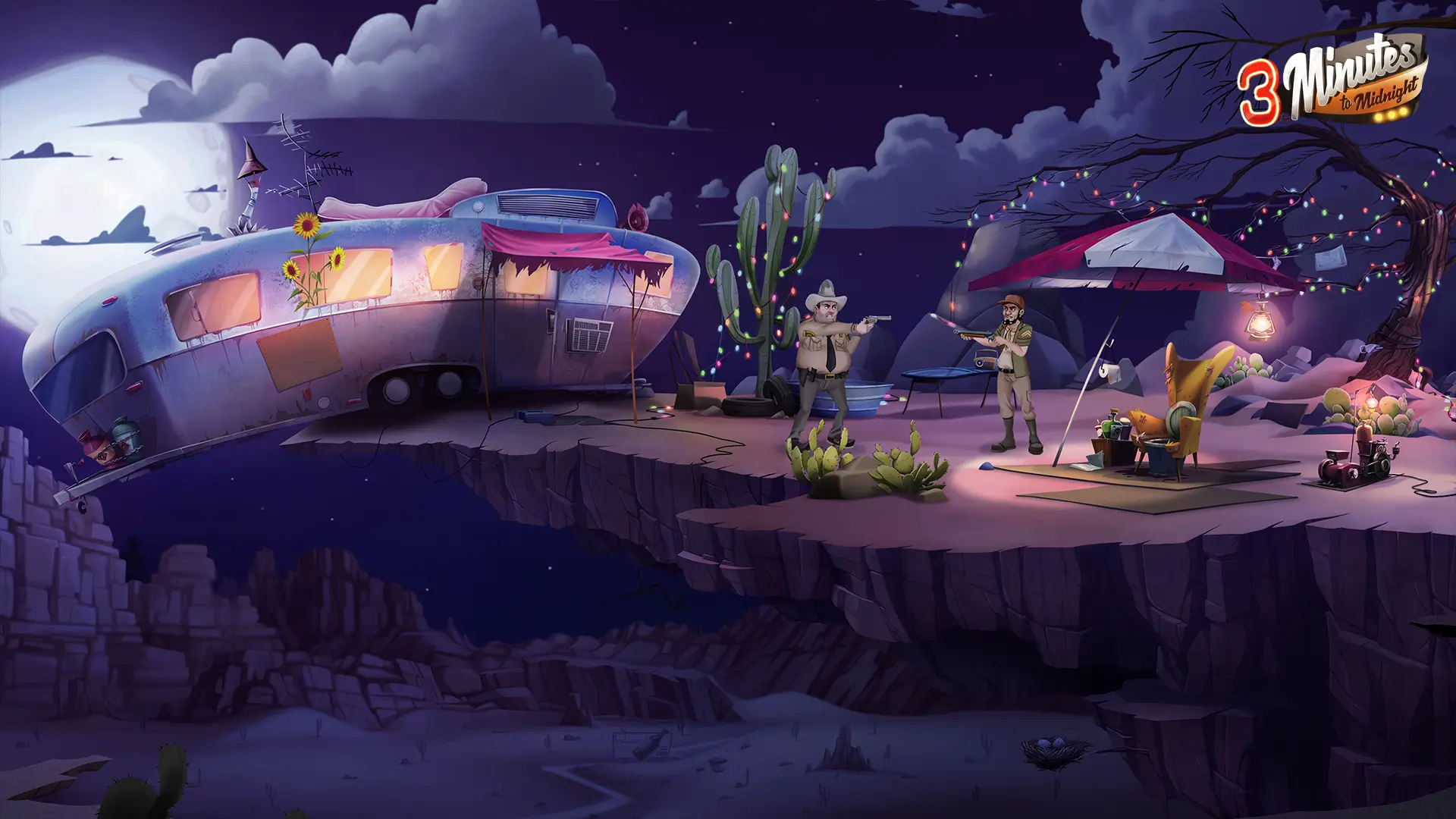 3 Minutes to Midnight Point and Click Adventure game comedy trailer